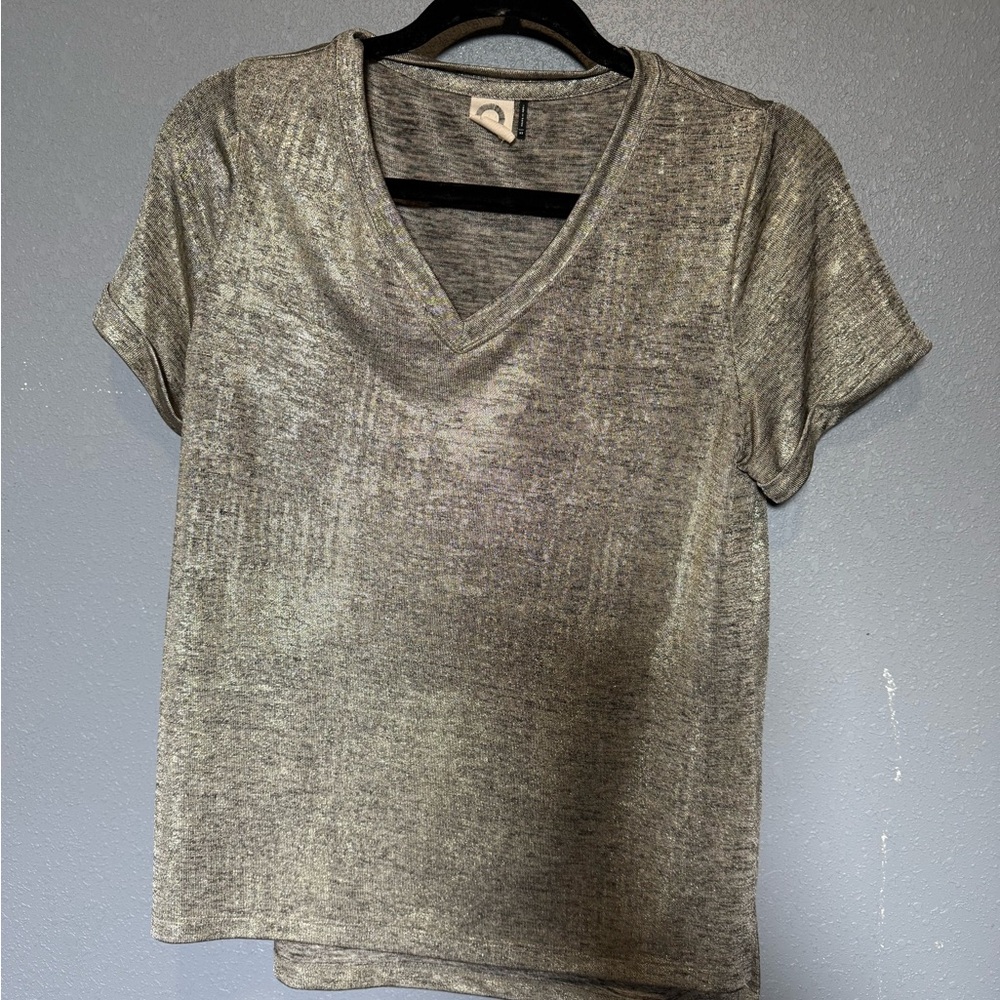 Anthropologie‎ Akemi + Kin Metallic Top- XS